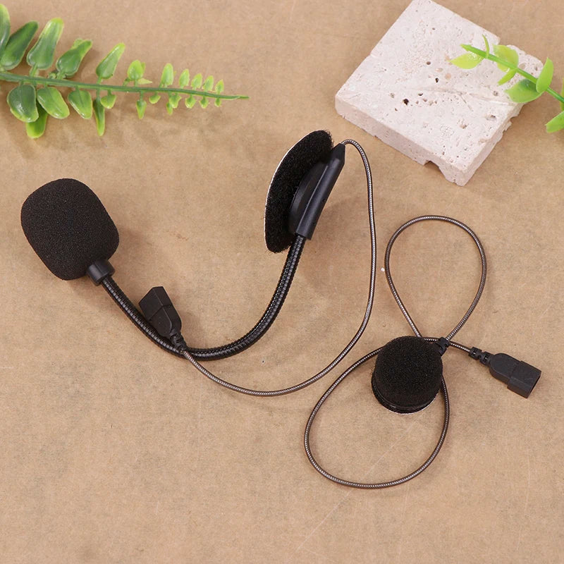 Motorcycle Helmet Bluetooth Intercom Microphone 3.5mm Speaker for Cardo Freecom Spirit Soft Wire Hard Wire Compatible