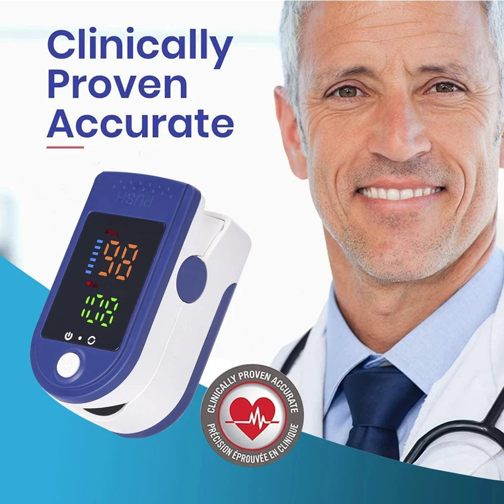 Non-Contact Infrared Forehead Thermometer LED Digital Finger Oximeter Body Temperature Blood Oxygen Saturation Monitor Test Kit