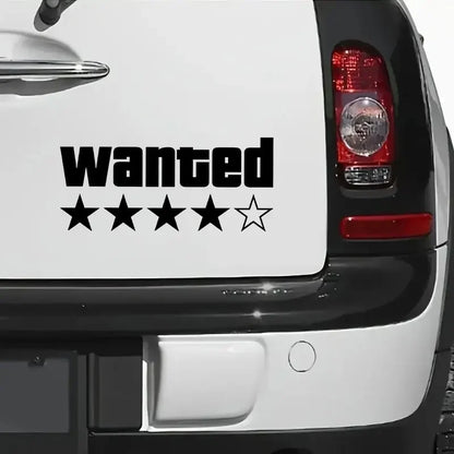 Wanted Star Vinyl Decal - Waterproof Motorcycle Car Scooter Sticker for Fuel Tank Side Panel DIY Decoration