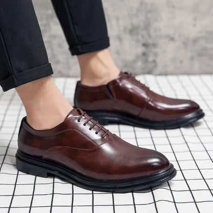 Men's Dress Shoes Classic Oxfords Leather Shoes For Men Social Brogues High Quality Casual Business Wedding Leather Shoes Man