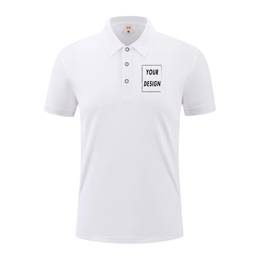2025 Summer Causal Polo Shirt Custom Logo Printed Text Picture Brand Embroidery Personal Design Breathable Men And WomenTops
