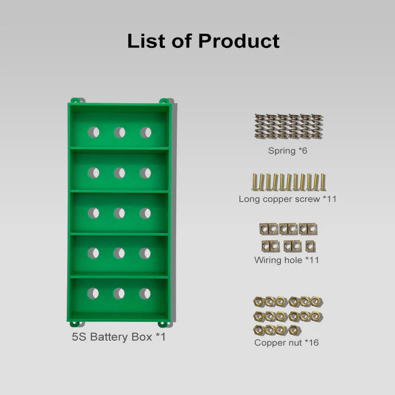 DIY Battery Case/32700 Weld-free Battery Box/Holder Pure Copper 12A High Current Lithium Battery in parallel in series