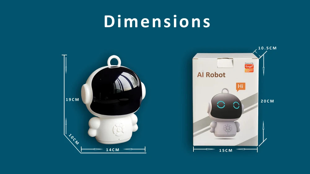 Tuya Smart AI Companion Robot Early Education Toys Emotional Communication Works with ChatGPT Germini Grok Mistral DeepSeek