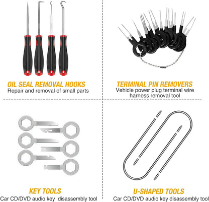 Car Trim Removal Tool Automotive Mechanical Workshop Tool Mixed Size Fasteners Clips Complete Tools Kit Accessories For Vehicles