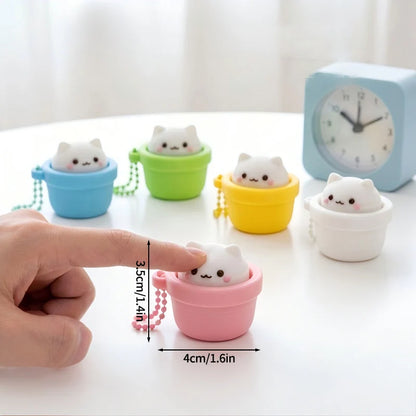 Turtle Keycap Keychain Cartoon Animals Keyboard Clicker Fidgets Click Anti-stress Pendant Charms Keyrings Birthday Gifts 키캡