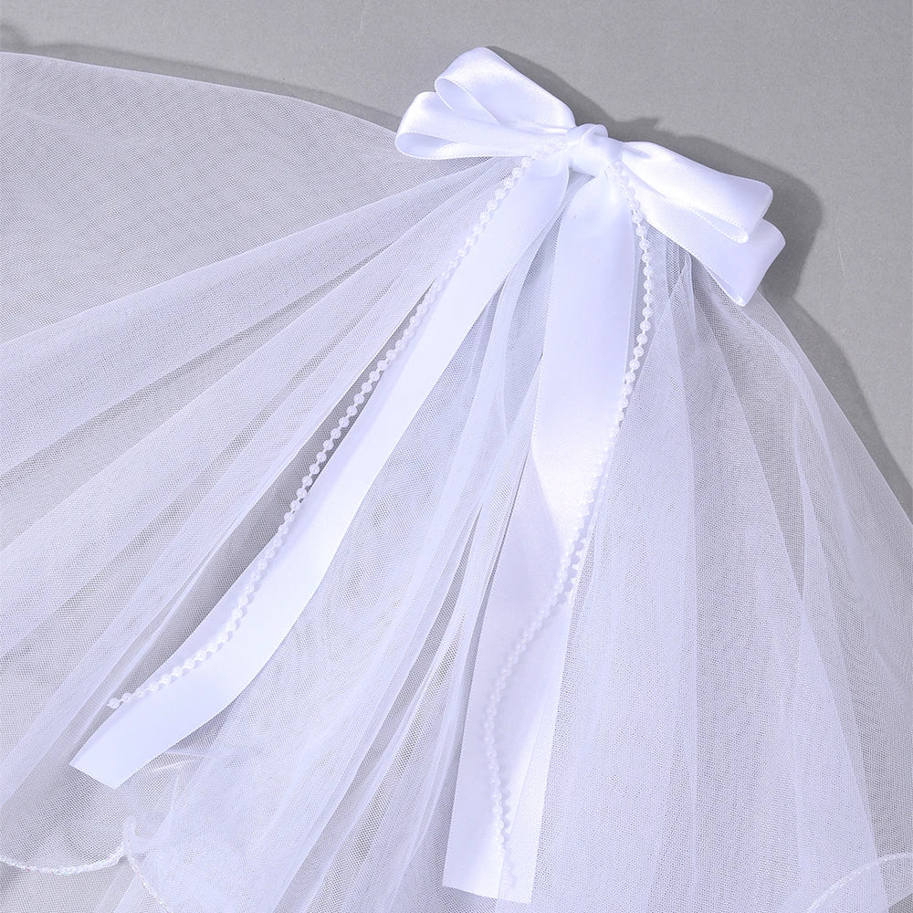 White Tulle Hair Clips For Girls Fairy Mesh Bow Large Hairpin Flower Barrette Summer Party Wedding Women Headdress Accessories