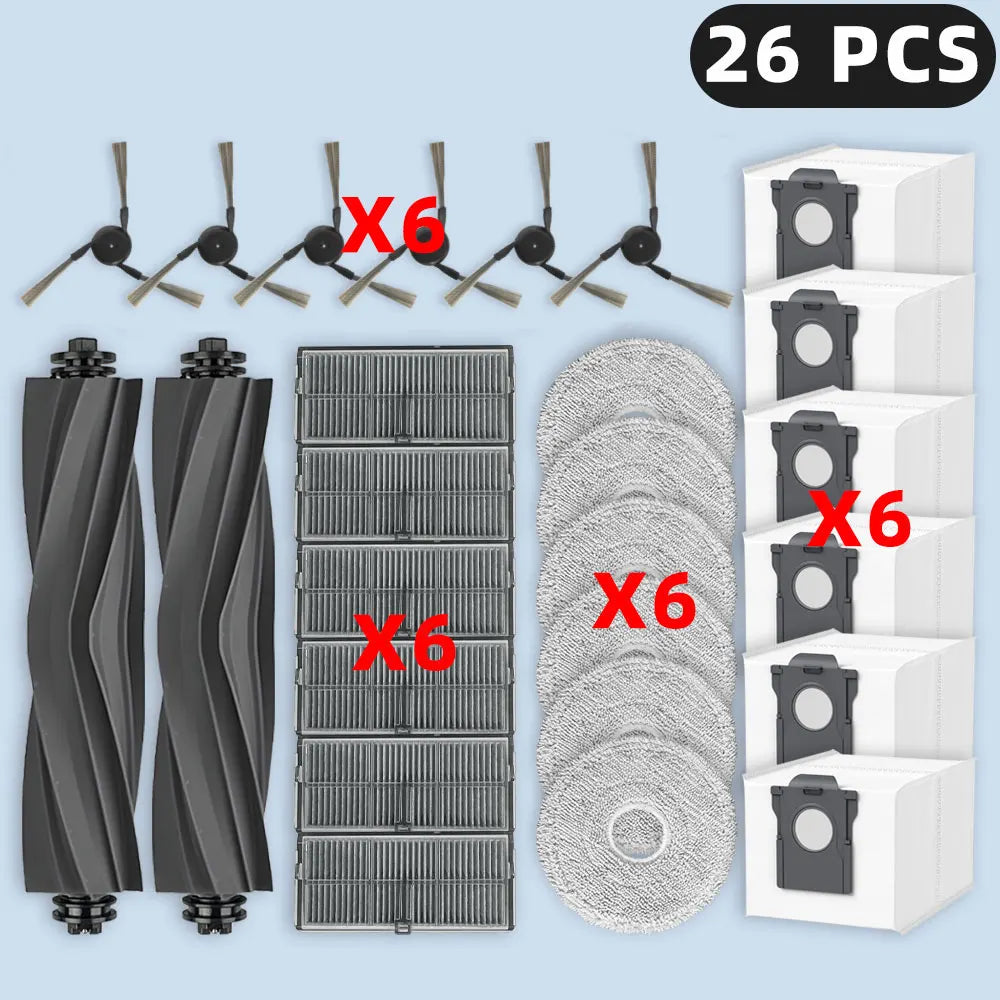 Compatible For (Dreame L10s Ultra Gen 3, L40 Ultra Gen2, L50 Ultra AE / CE, X40 Ultra Complete) Parts Brush Filter Mop Dust Bag