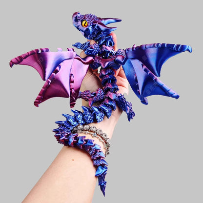 2026 New Hot Sale 3D Printed Big Horn Dragon Model Toy Articulated Joints Action Figure Party Decoration Craft Gift Wholesale