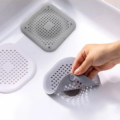 Silicone Sink Strainer, Shower Drain Plug Hair Catcher, Bathtub Kitchen Sink Filter Screen Bathroom Accessories