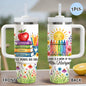 Luxury Garden Art Vacuum Flasks 40oz Stainless Steel Insulated Tumbler with Handle & Straw Leakproof Travel Mug