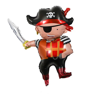 Pirate party napkins plates cups Tablecloths Banner Pirate skull balloon kids Caribbean Pirate themed birthday party decoration