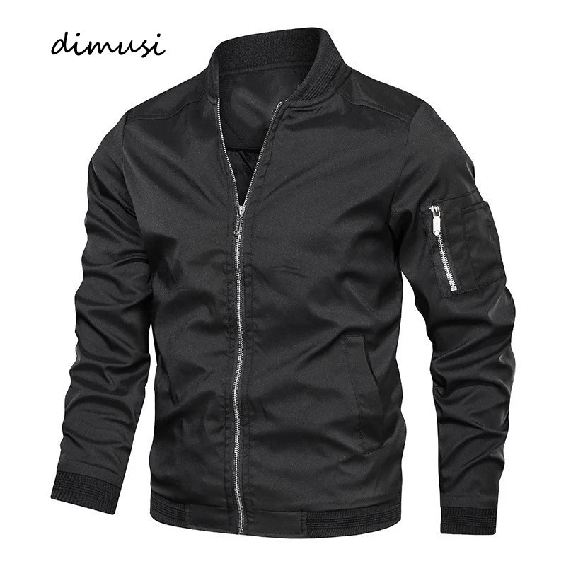 Spring Autumn Men's Windbreaker Jacket Casual Lightweight Jacket For Men Sports Zip Up Coat with Pockets Clothing