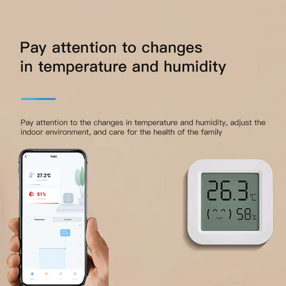 Tuya Zigbee Temperature Humidity Sensor Fridge Sensor Mini LCD Digital Display Bluetooth-Compatible Thermometer Hygrometer
