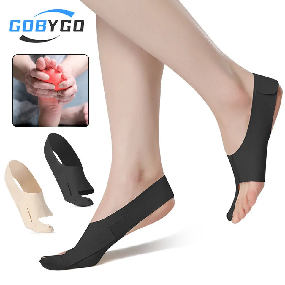 GOBYGO 1Pcs Hallux Valgus Corrector Toe Separation Corrector Lightweight And Adjustable Wearable Shoes Ankle Support Men Women