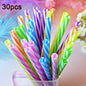 30-Pack of Two-Tone Twisted Straws, Reusable—A Must-Have for Parties, Bars, and Birthday Celebrations