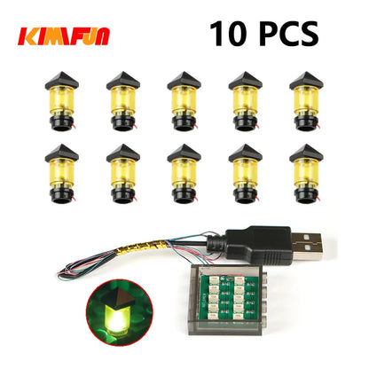 10PCS 0.8mm Pin RGB LED For LEGO Building Blocks USB Lamp DIY Street Light City Electric Decorate 1X1 Brick Compatible All Brand