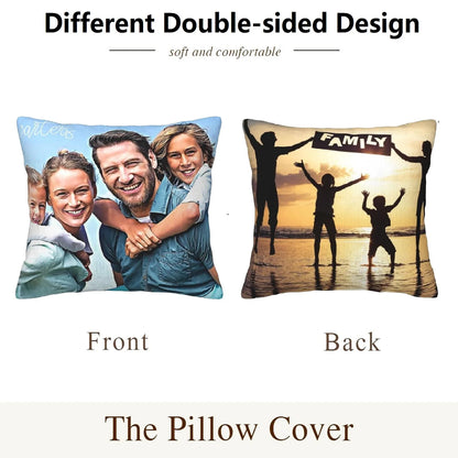 Custom Pillow Case with Picture Personalized Velvet Pillow Cover with Photo Gifts for Boyfriend Girlfriend Family