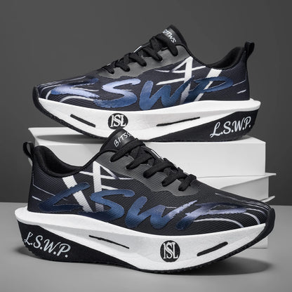 Men's Casual Sneakers, Men's Fashionable and Versatile Casual Sneakers, Lace-Up Closure Suitable for Outdoor Running, Walking, and Everyday Wear, Sporty Style, Comfortable and Snug Fit
