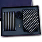 Elegant Ties For Men Classic Paisly Neck Tie Pocket Square Brooch Set With Gift Box Mens Business Wedding Suit Accessories