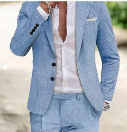 2027 New Spring And Autumn Mens Digital Printed 2 Piece Suit Set Plus Size Smart Casual Blazer Outfit For Business And Wedding