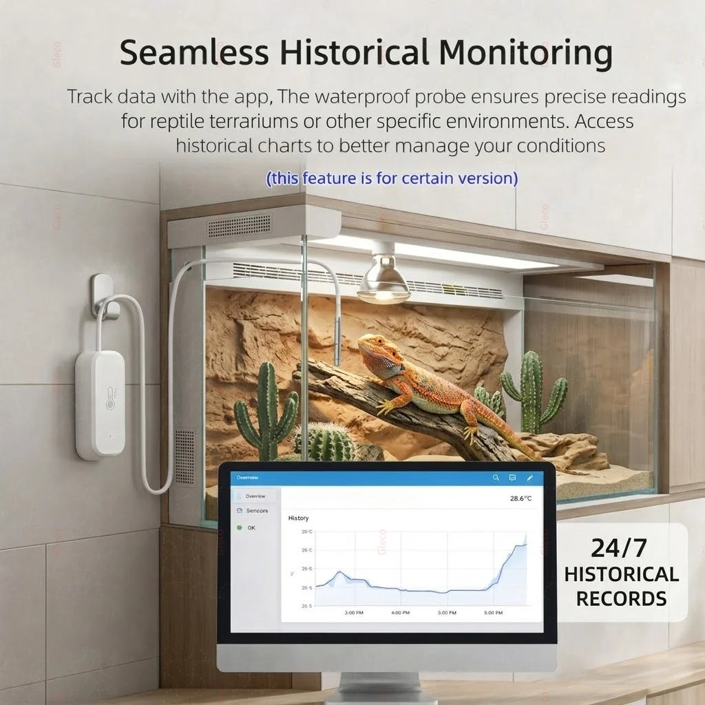 WiFi Zigbee Temperature Humidity Meter With Optional External Probe Thermometer Sensor Zigbee2mqtt TUYA For Fish Tank Freezer