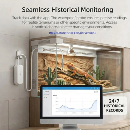WiFi Zigbee Temperature Humidity Meter With Optional External Probe Thermometer Sensor Zigbee2mqtt TUYA For Fish Tank Freezer