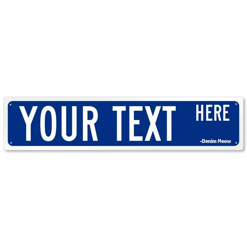 Custom Street Sign, Personalized Metal Sign For Office Workplace Home Yard Road, Custom Your Text Signs for Outdoor 16x4 Inches