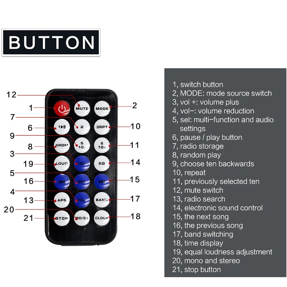 12/24V 60W Car MP3 Player Stereo bluetooth Audio Radio Car Truck Usb Bluetooth Handsfree Call Car USB Card Insert MP3 Radio Kit