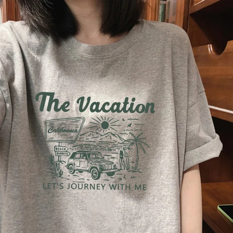 Trendy Retro Japanese Short Sleeve Loose T-Shirt Women's Summer Design Casual Student Top Crew Neck Short Sleeved Top