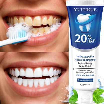 20% Hydroxyapatite Protects Gum Health, Removes Dental Plaque and Stains, Freshens Breath, Deeply Cleans, and Brightens Teeth