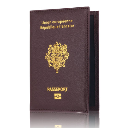 High Quality Pu Passport Protective Cover Bank Card Holder Travel Document Fashion Men and Women French Passport Cover Wallet