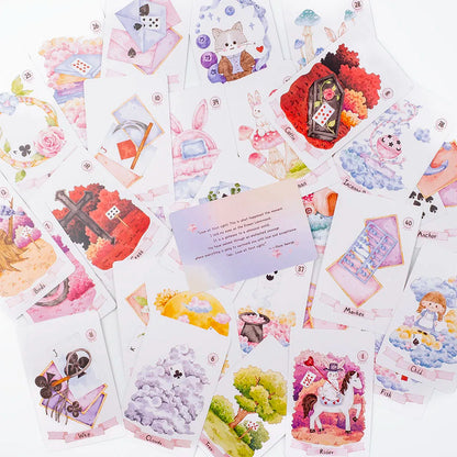 Rana 42Pcs Psychic Dream Lenormand Tarot Deck Wizard Oracle Cards Prophecy Deck 8.9*5.7cm for Divination And Oracle Reading