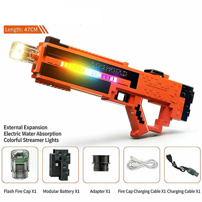 Electric Water Guns Toys Automatic Water Suction Powerful Squirt Blasters Summer Toys Outdoor Beach Toy for Kids Adults Gift