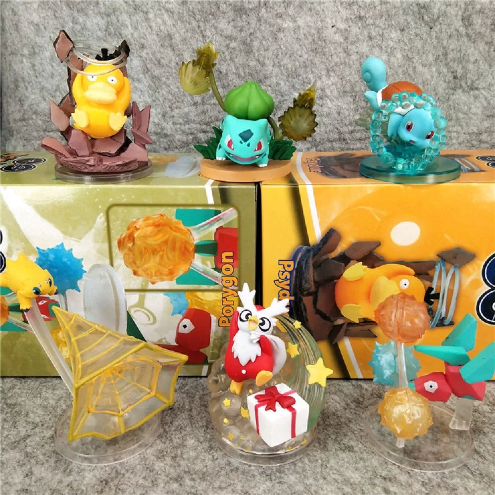 Pokm Starry Sky And Stained Glass Pikachu Mystery Box Eevee Blind Box Anime Figures Snorlax Surprise Gift Colletions Toy