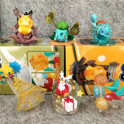 Pokm Starry Sky And Stained Glass Pikachu Mystery Box Eevee Blind Box Anime Figures Snorlax Surprise Gift Colletions Toy