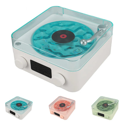 Record Player  Speaker Stereo Sound Multifunction Support Memory Card Portable Bluetooth Speaker for Living Room