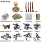 WWII Infantry Military Soldier War National Army Mini Gun armament Models Building Blocks Building Blocks Toys for Kids