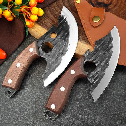 2024new Outdoor Pick Bones Dedicated Knife Hand-Forged Meat Cutting Knife Slaughter Professional Meat Selling Knife
