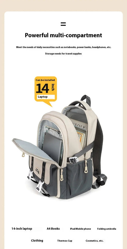 New School Bag with High Appearance Level Junior High School Backpack Large Capacity Primary School Backpack Ins Wind
