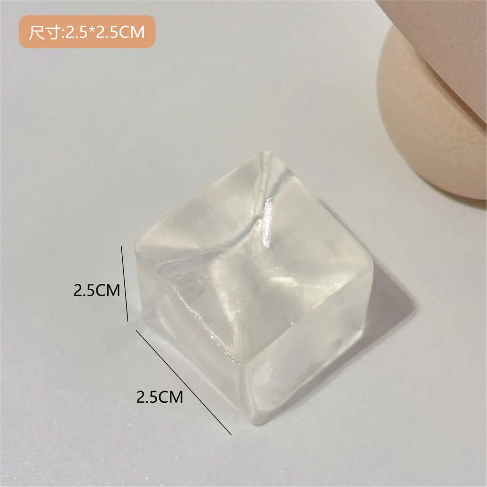 NEW Fidget Toy Mini Squishy Toys Mochi Ice Block Stress Ball Toy Kawaii Transparent Cube cat paw fish Stress Relief Squeeze Toy