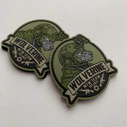 Custom Brand Logo 3D Stereoscopic PVC Rubber Patches Hook and Loop Sew On Tactical Morale Badges Personalized Clothing