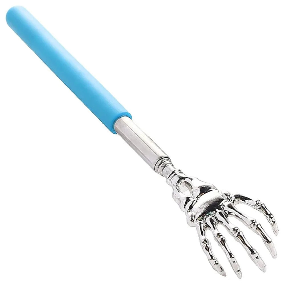 Stainless Steel Adjustable Massage and Tickle Relief Back Portable  Rubber Handle Extendable Telescoping Itch Stick Health Care