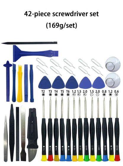 42 in 1 Mobile Phone Repair Tools Disassemble Repair Set For iPhone Screwdriver Combination Skid Multi Function Disassembly Kit
