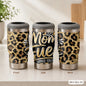 Mama Needs a Drink Leopard Vacuum Flasks 4-in-1 Stainless Steel Can Cooler Insulated Beer Soda Coffee Holder Dual Lids Fits 12oz