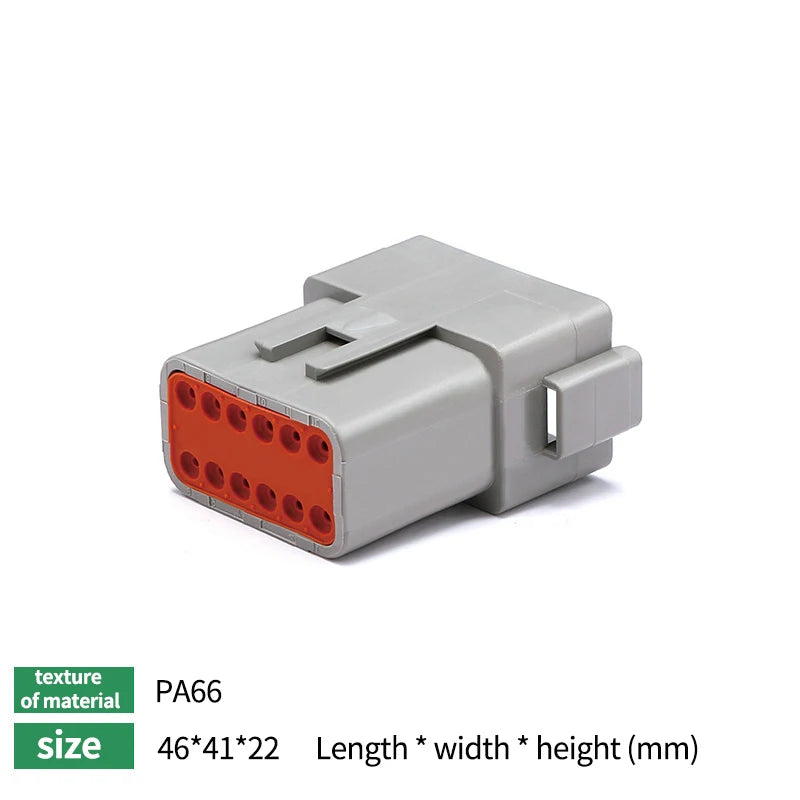 10/50/100 Sets Deutsch DTM/DT/DTP/DTF Automobile Connector Plug&Socket Male&Female Terminal DTM04-2/3/4/6/8/12 DTM06-2/3/4/6/8S