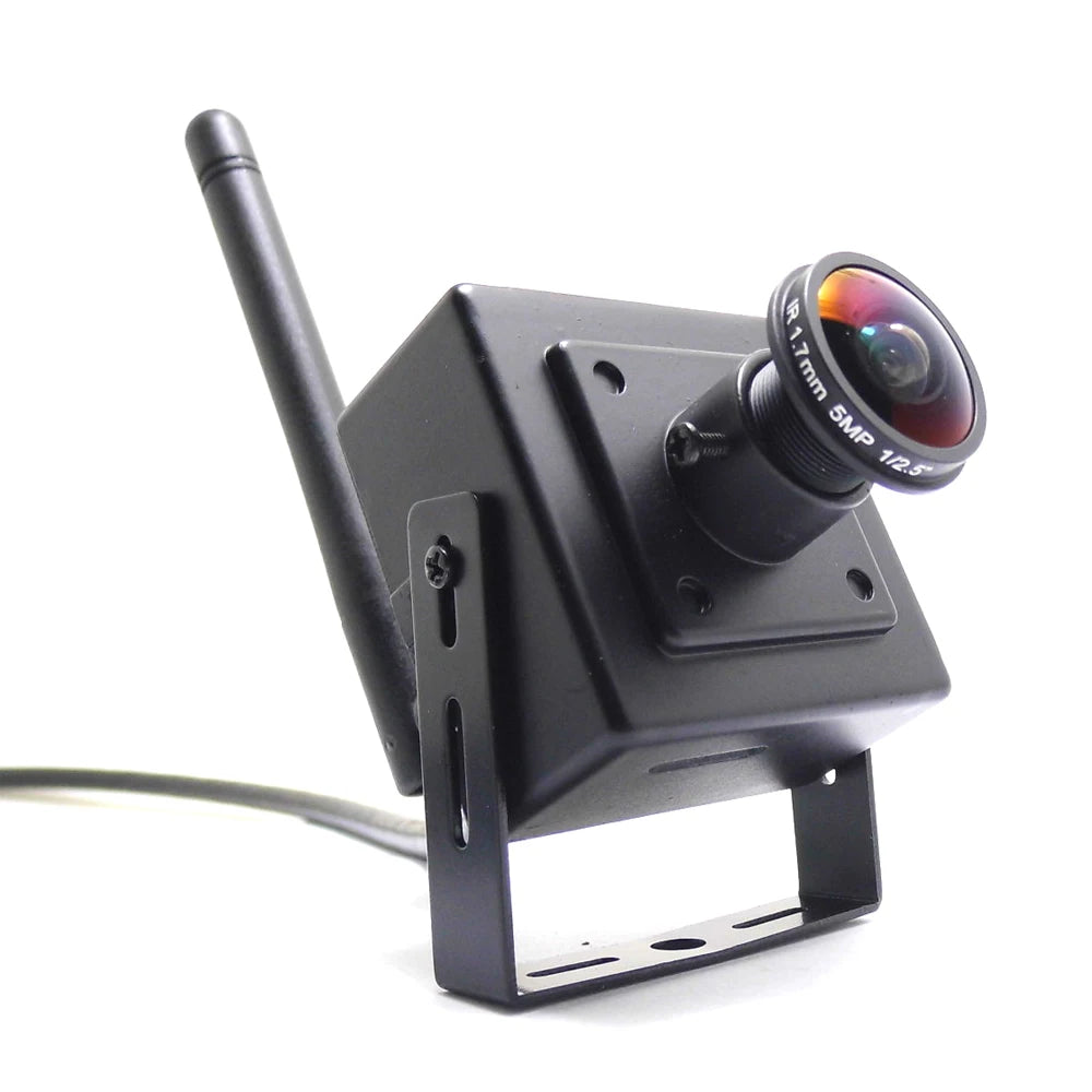 5MP Wifi Mini Kamera Panoramiczna Ip 1080P HD 1.7mm Obiektyw Rybie Oko CCTV Bezpieczeństwo Monitoring Sieciowy Bezprzewodowy Dźwięk Mikro Onvif Mała Kamera