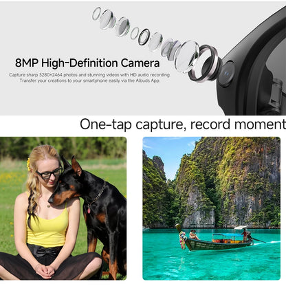 New HD5-ultra AI Smart Glasses AI Real-time Translation 800W Pixel Camera Photo Video Recording 300 Mah Smart Glasses 2026