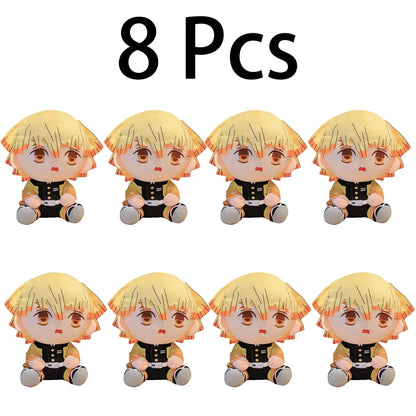 20cm Hot Japan Demon Slayer Plush Dolls Lovely Anime Kimetsu No Yaiba Kamado Tanjirou Nezuko Zenitsu Kyoujurou Toys Kids Gifts