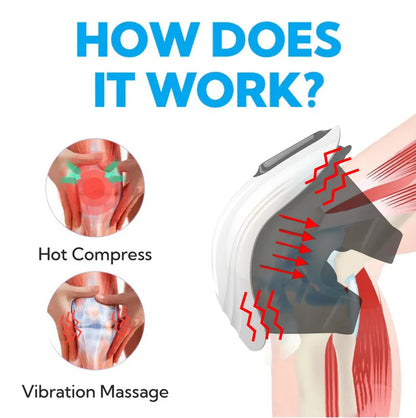 Knee Massager Smart Red Light and Massage Therapy for Swelling Stiff Joints Stretched Ligament and Muscles Injuries Gifts