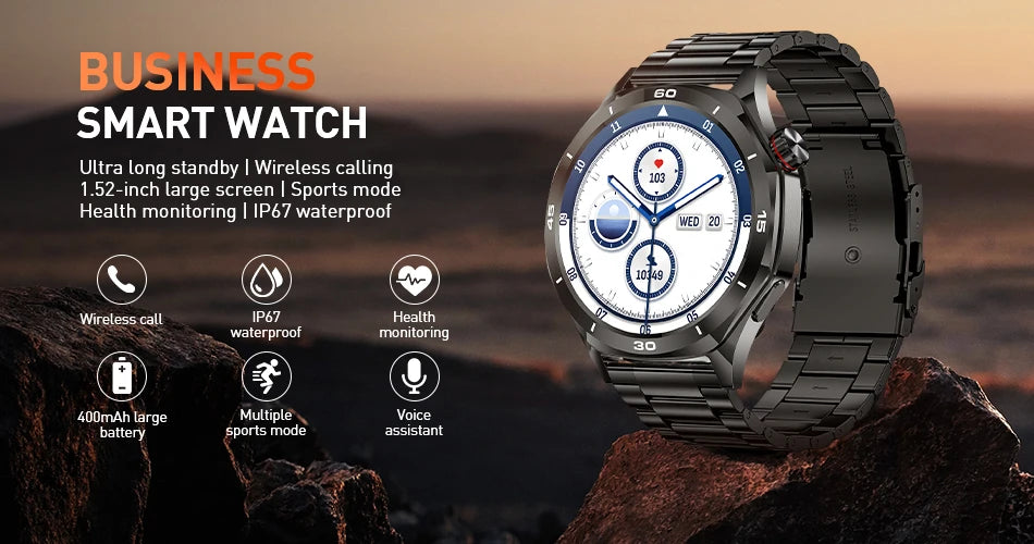 Smartwatch LIGE męski damski z pełnym ekranem dotykowym Sportowy zegarek fitness męski IP67 Wodoodporny Bluetooth dla Androida iOS Smartwatch Mężczyźni